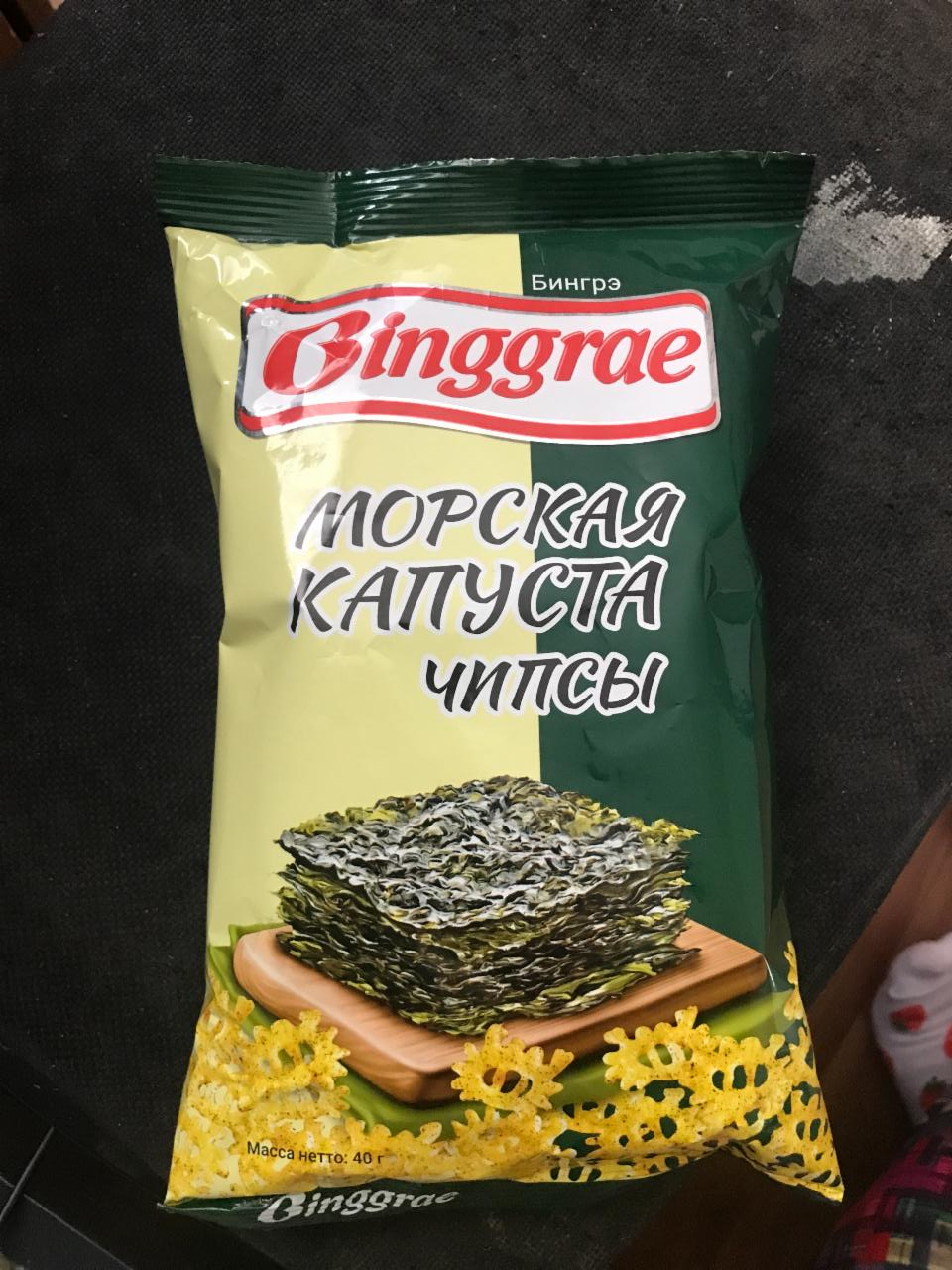 Фото - Чипсы со вкусом морской капусты Binggrae