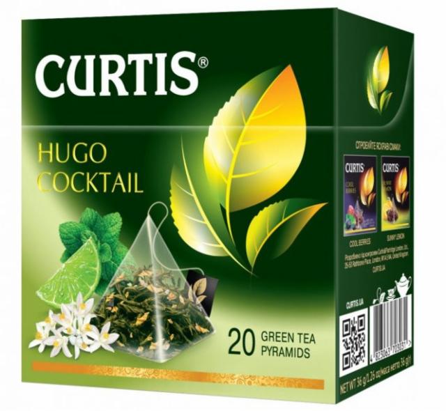 Фото - Чай зеленый листовой с мятой, цедрой цитрусовых, лепестками цветов, ароматом лайма и цветами бузины Hugo Cocktail Curtis