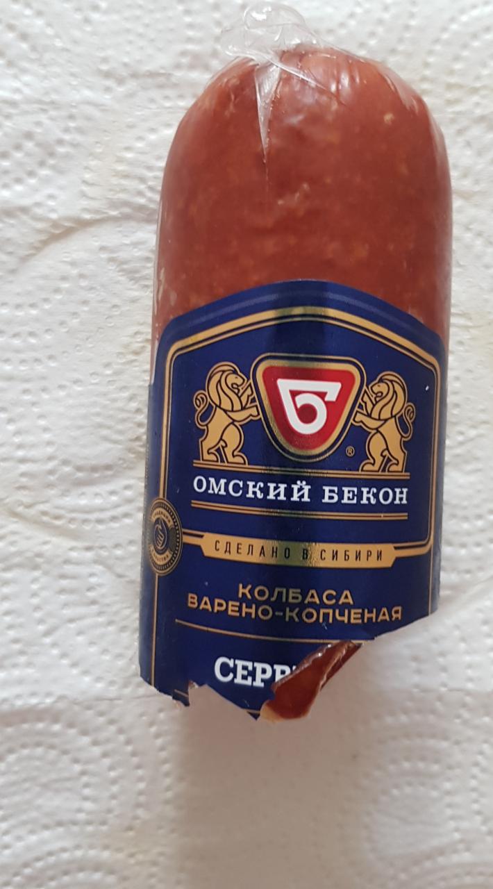 Фото - сервелат классический колбаса варено-копченая Омский бекон