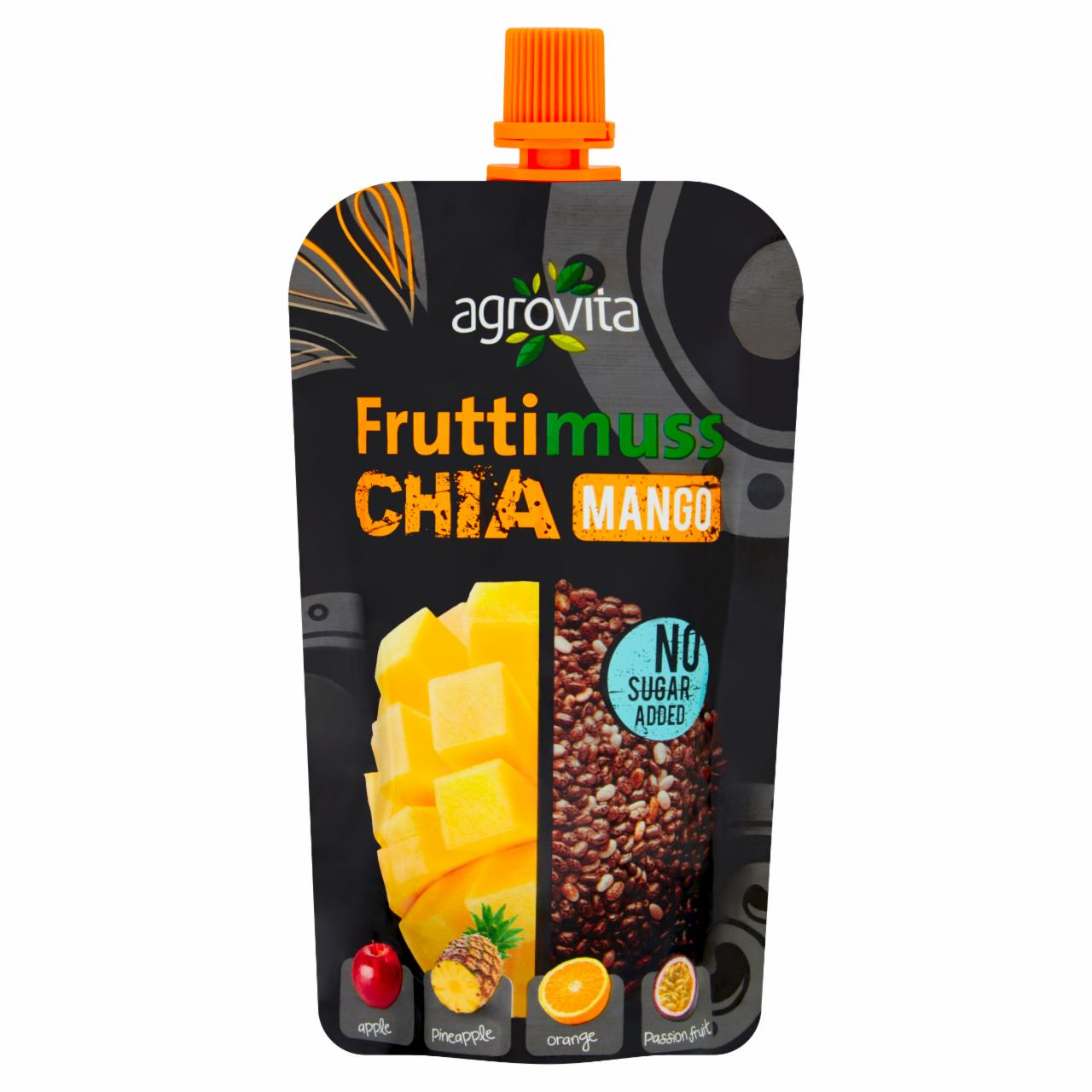 Фото - Fruttimuss chia&mango смузи с семенами чиа и манго Agrovita