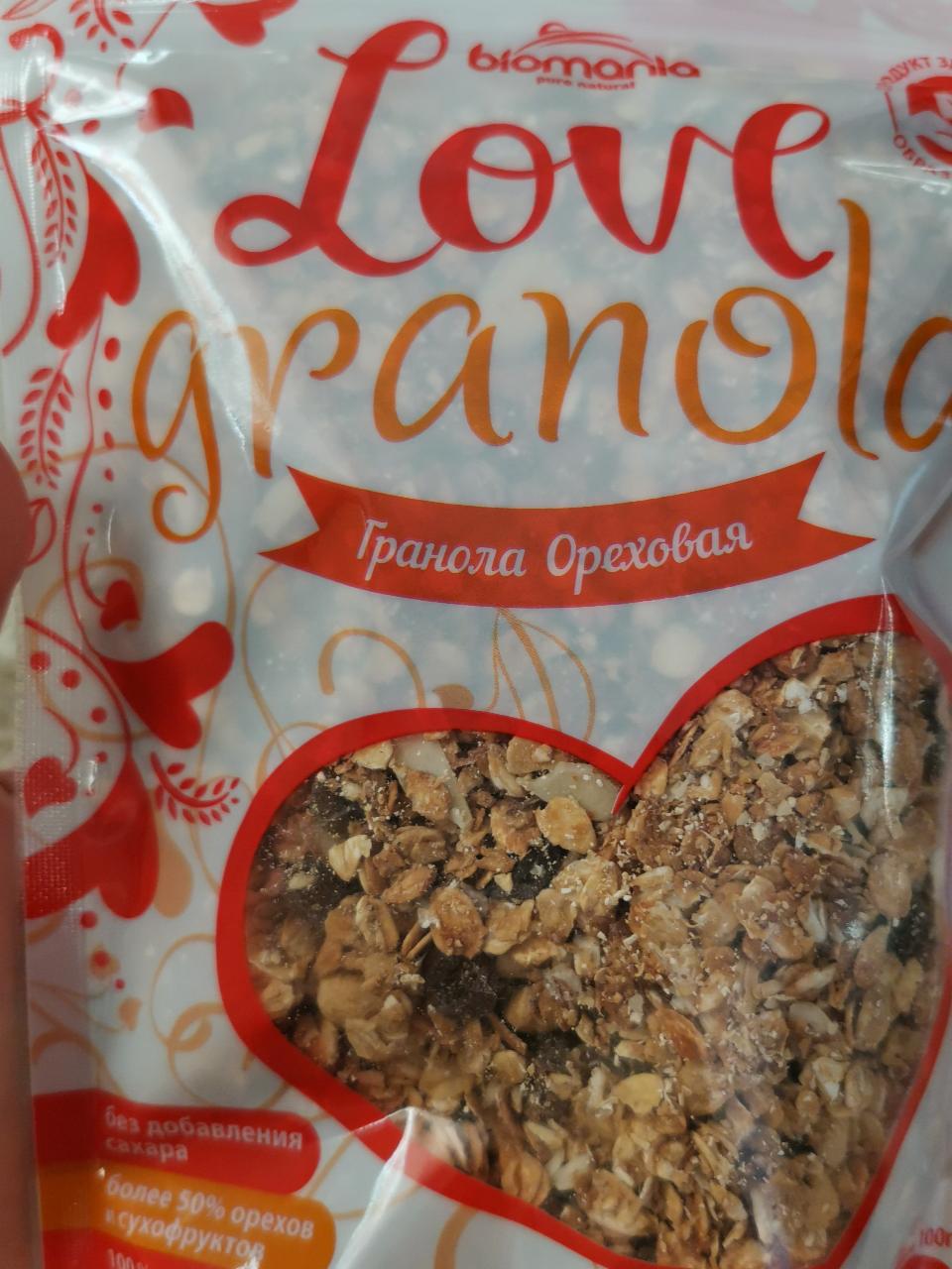 Фото - Гранола ореховая Love Granola Biomania