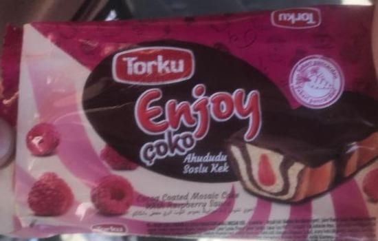 Фото - пироженое Enjoy Çoko с малиновым соусом Torku