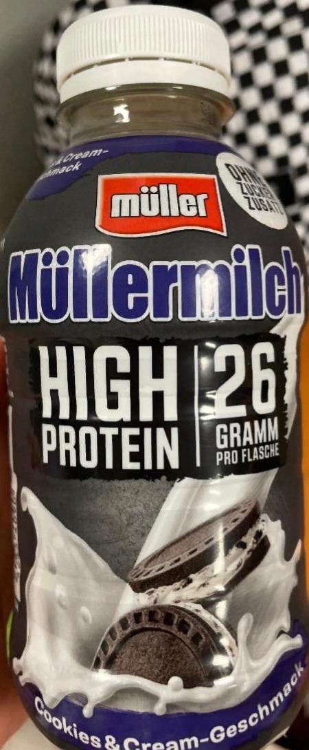 Фото - Müllermilch High Protein Cookies&Cream Müller