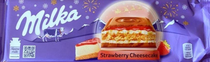 Фото - Шоколад клубничный чизкейк, strawberry cheesecake Mилка Milka