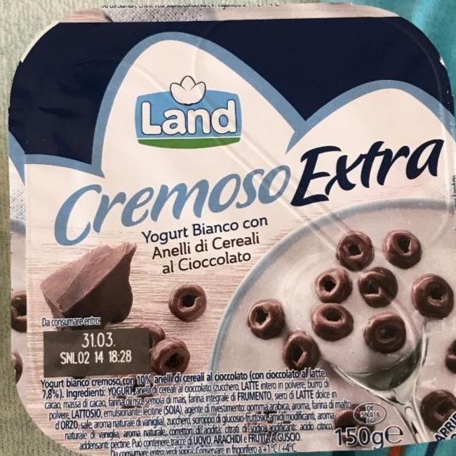 Фото - Йогурт с шоколадными кольцами хлопьями Cremoso Extra Land