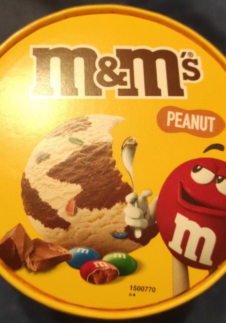Фото - Мороженое двухслойное молочное арахисовое и сливочное шоколадное с драже M&M's