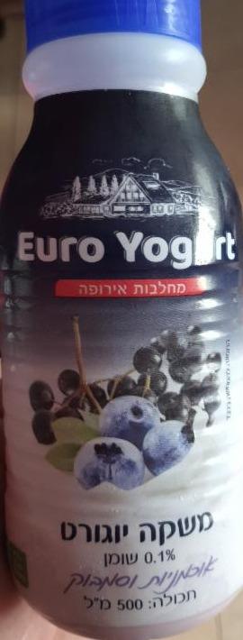 Фото - йогурт питьевой с черникой Израиль Euro Yogurt