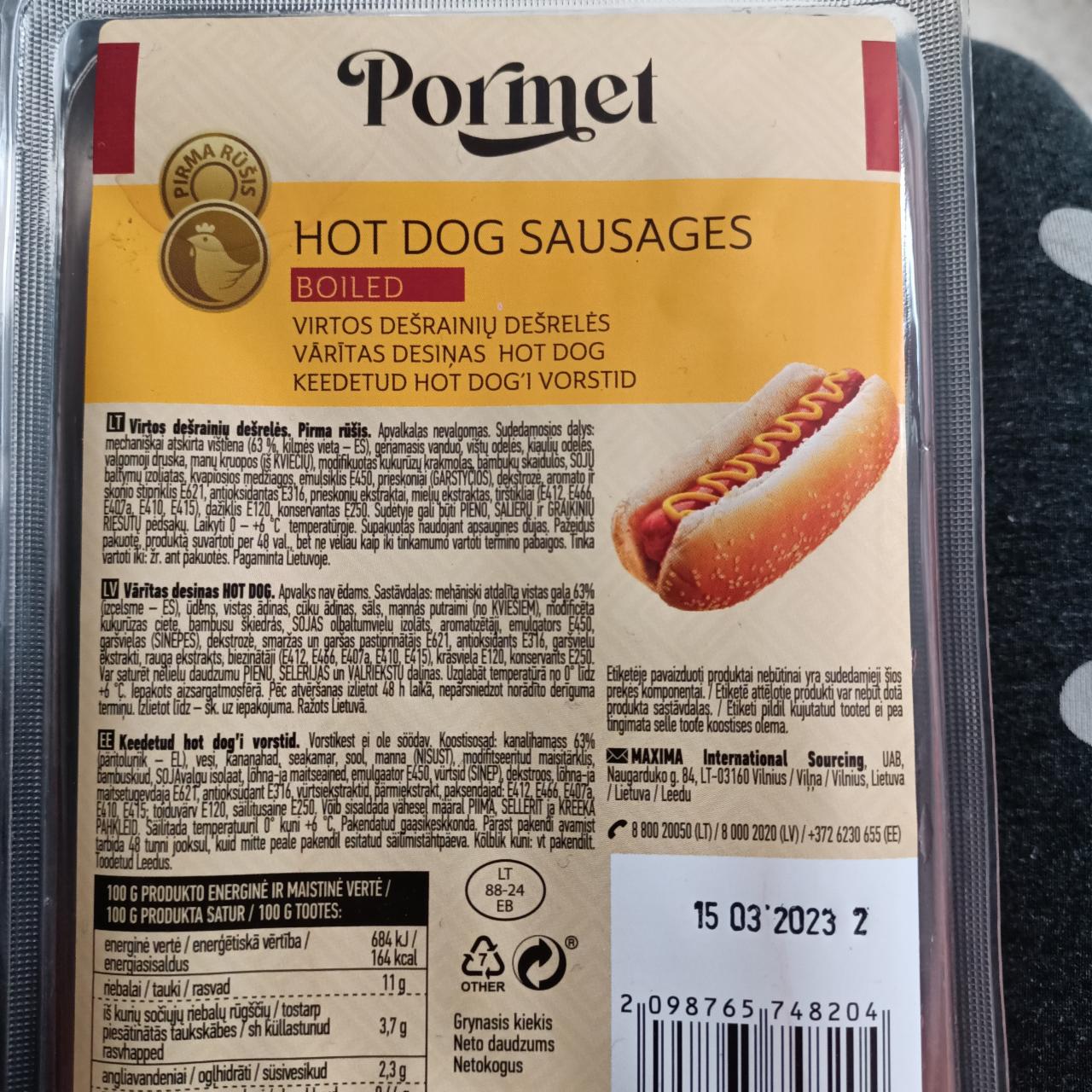 Фото - Сосиски для хот дога Hod Dog Sausages Pormet