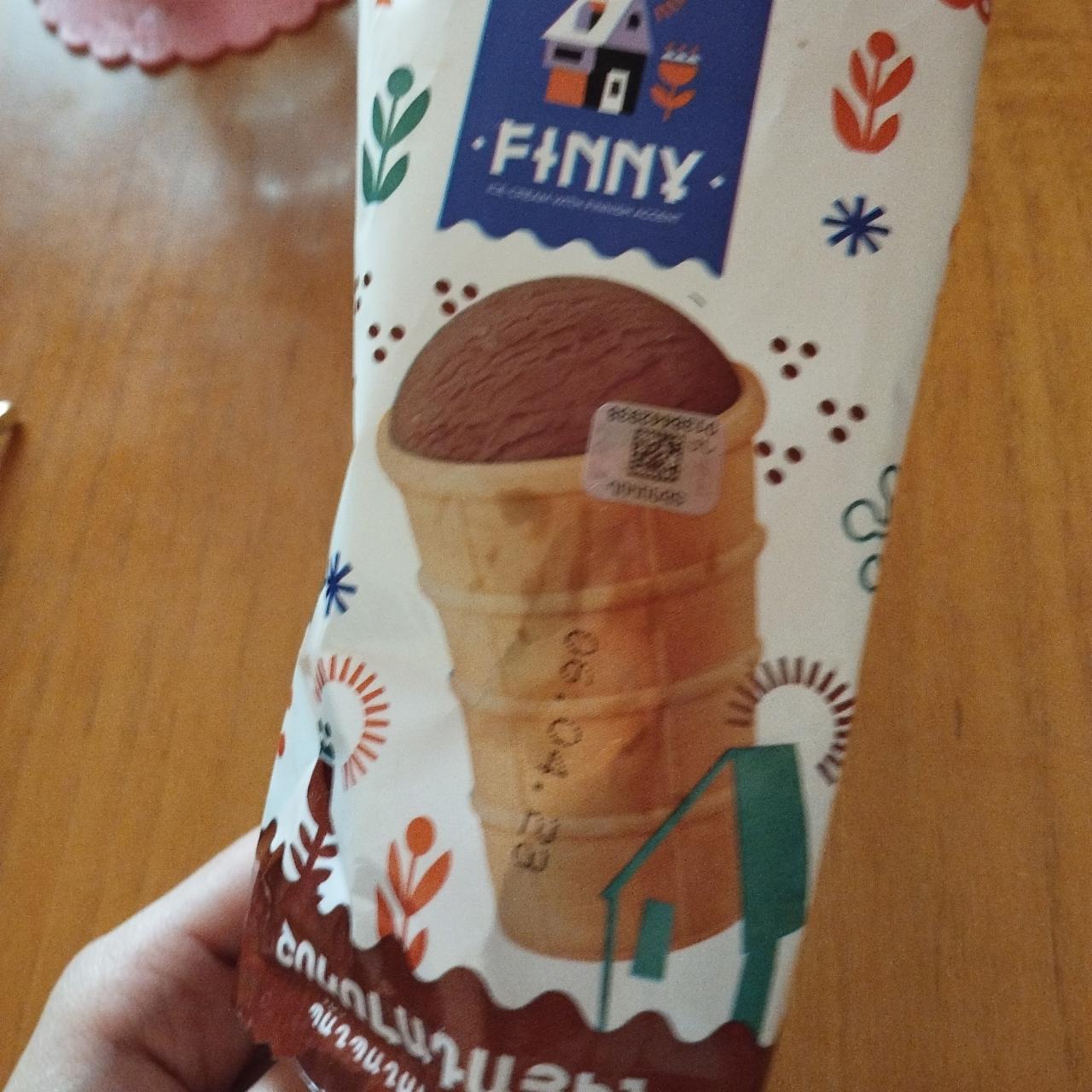 Фото - мороженое пломбир шоколадный в стаканчике Finny