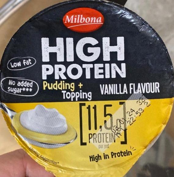 Фото - Pudding+Topping vanilla Milbona