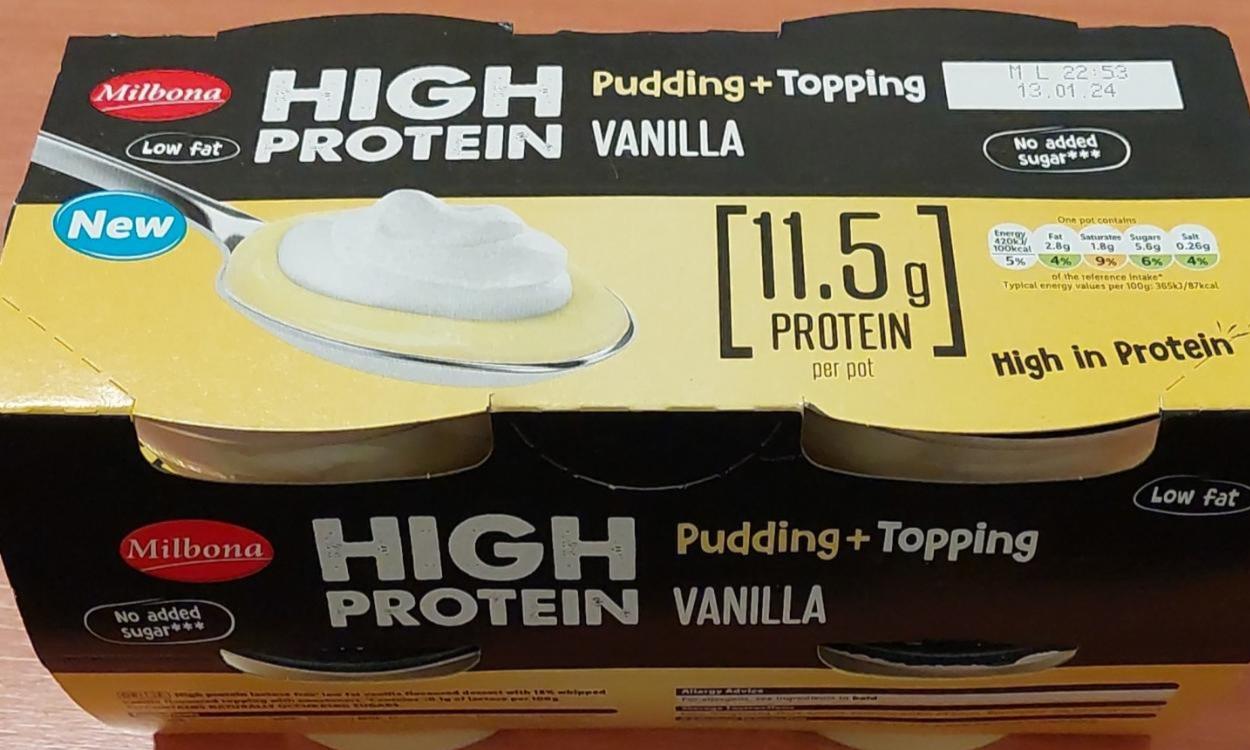 Фото - Pudding+Topping vanilla Milbona