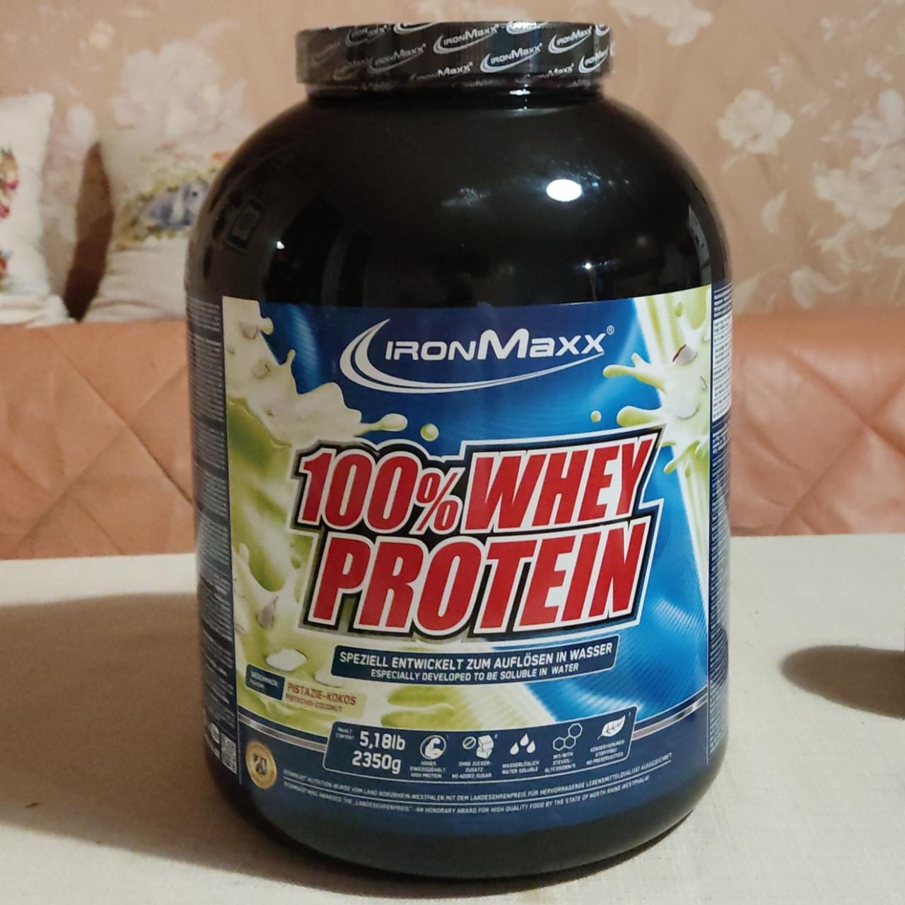 Фото - Протеин 100% Whey Protein со вкусом фисташка-кокос IronMaxx