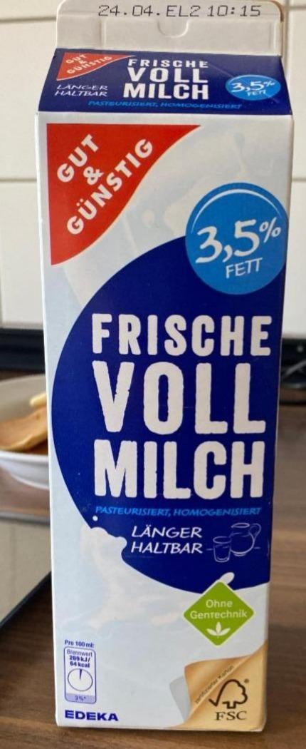 Фото - Молоко 3.5% Frische Voll Milch Gut & Gunstig