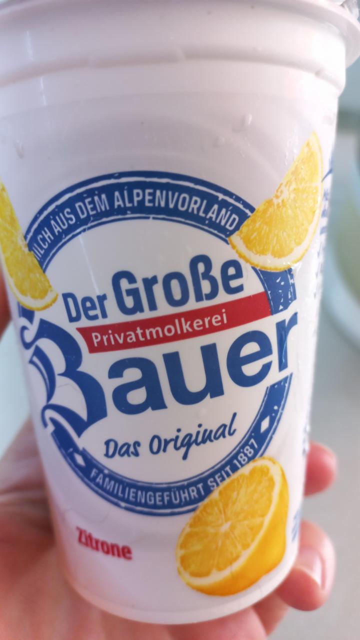 Фото - Йогурт 3.1% з наполнителем лимон Zitrone Bauer