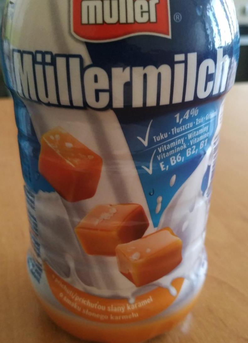 Фото - mullermilch молочный коктейль с солёной карамелью Müller