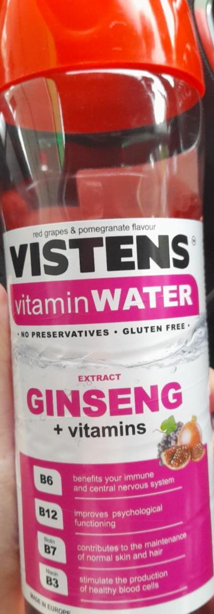Фото - витаминизироввнная вода с экстрактом женьшеня VItens