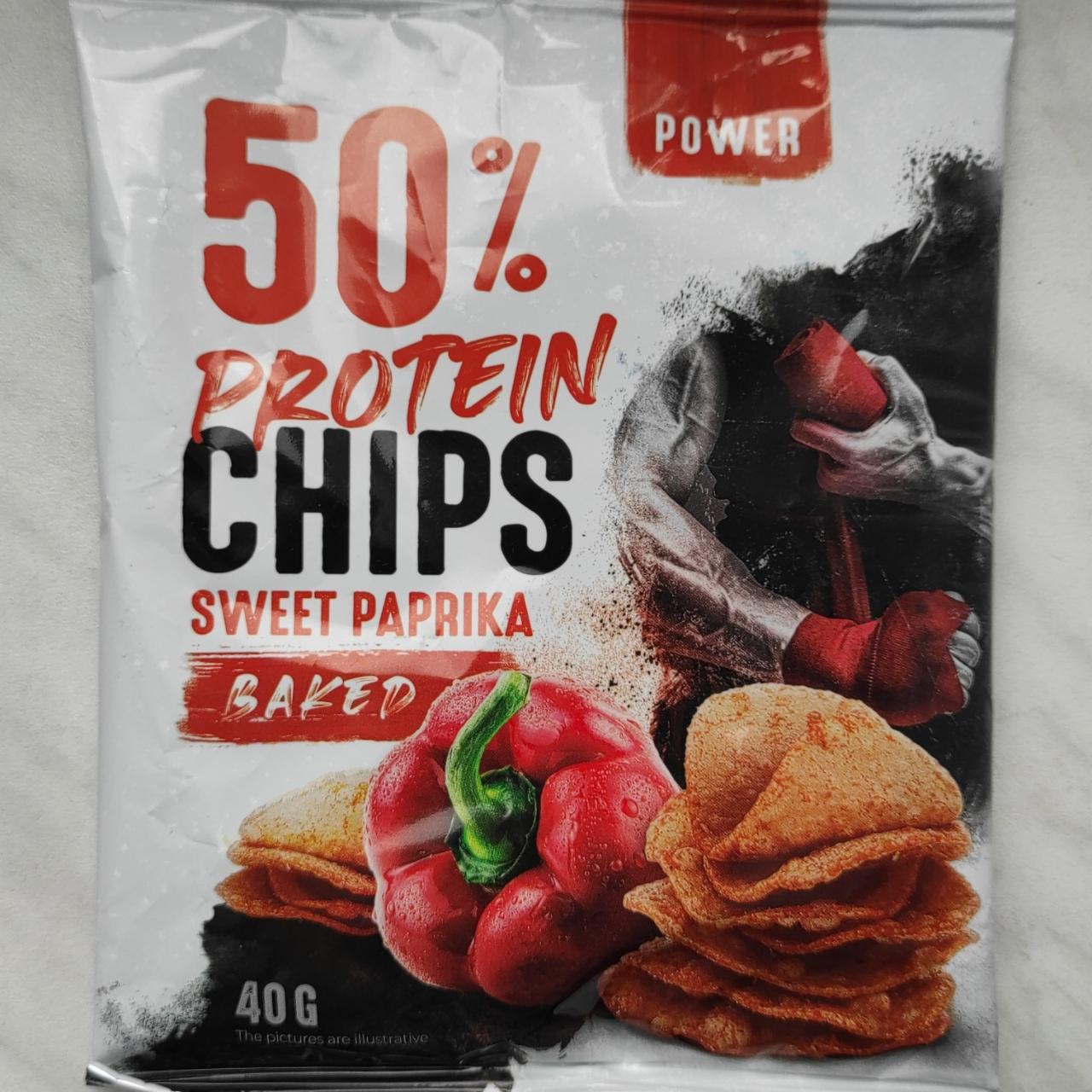 Фото - Чипсы протеиновые 50% Protein Chips Sweet Paprika Baked Power