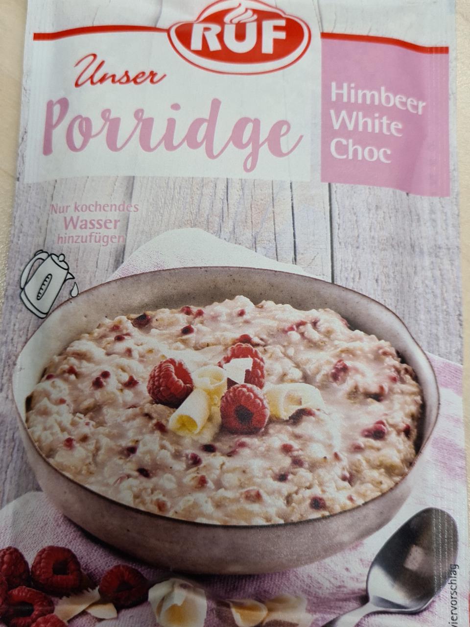 Фото - Unser Porridge Himbeer White Choc RUF