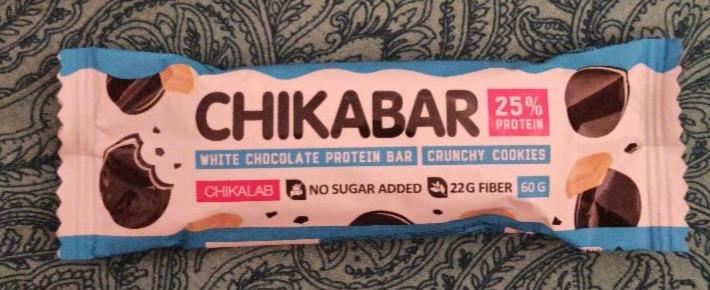 Фото - Протеиновый батончик с хрустящим печеньем Chikabar Crunchy Cookies Chikalab