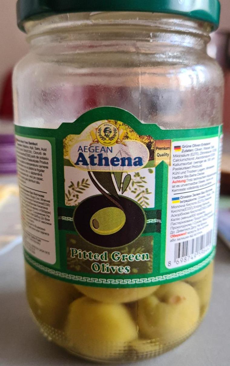 Фото - Оливки зеленые Whole Green Olives Athena
