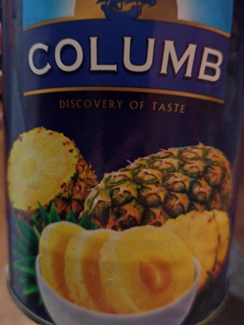 Фото - Ломтики ананаса в собственном соку Columb
