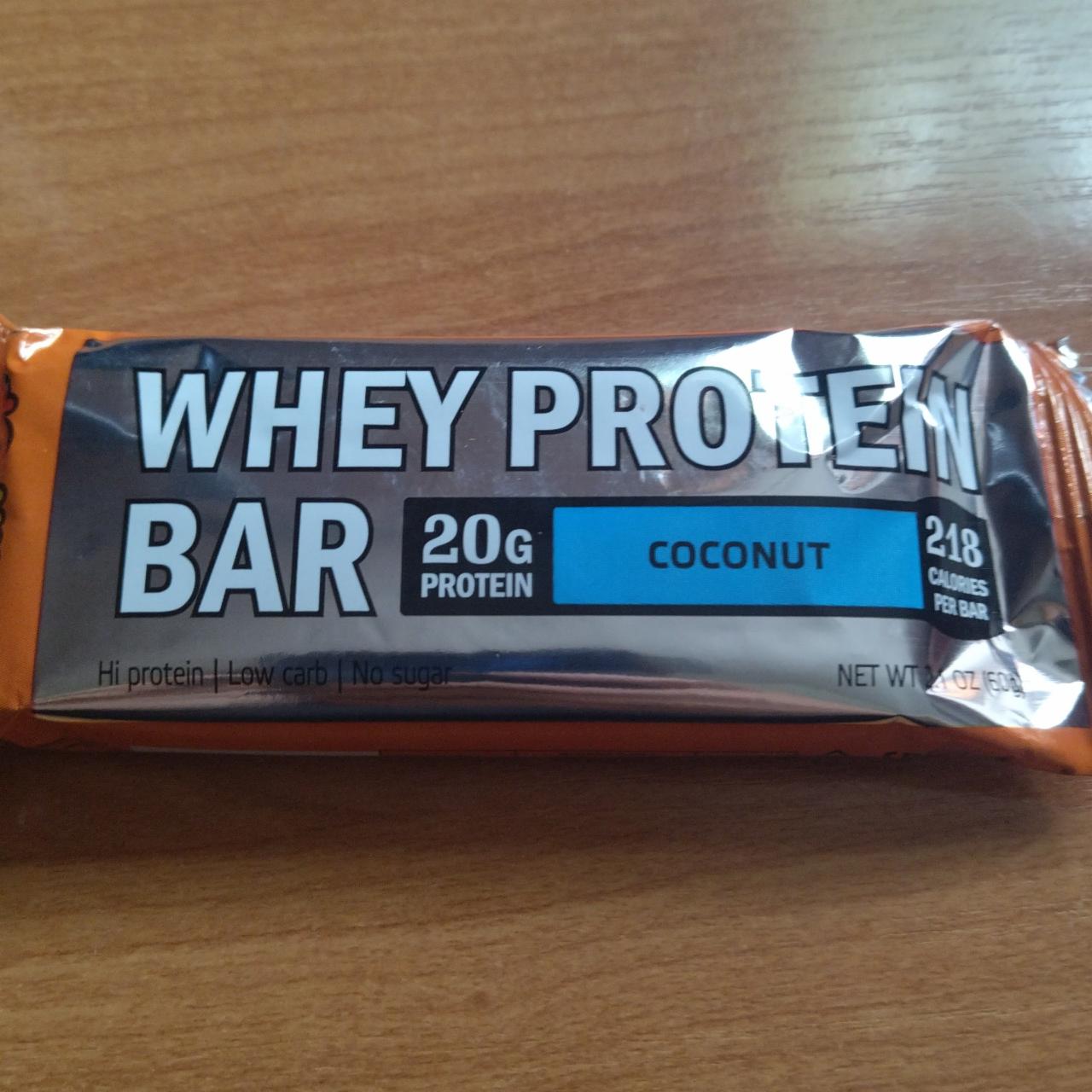 Фото - Протеиновый батончик Whey Protein Bar low carb 32% coconut Vplab