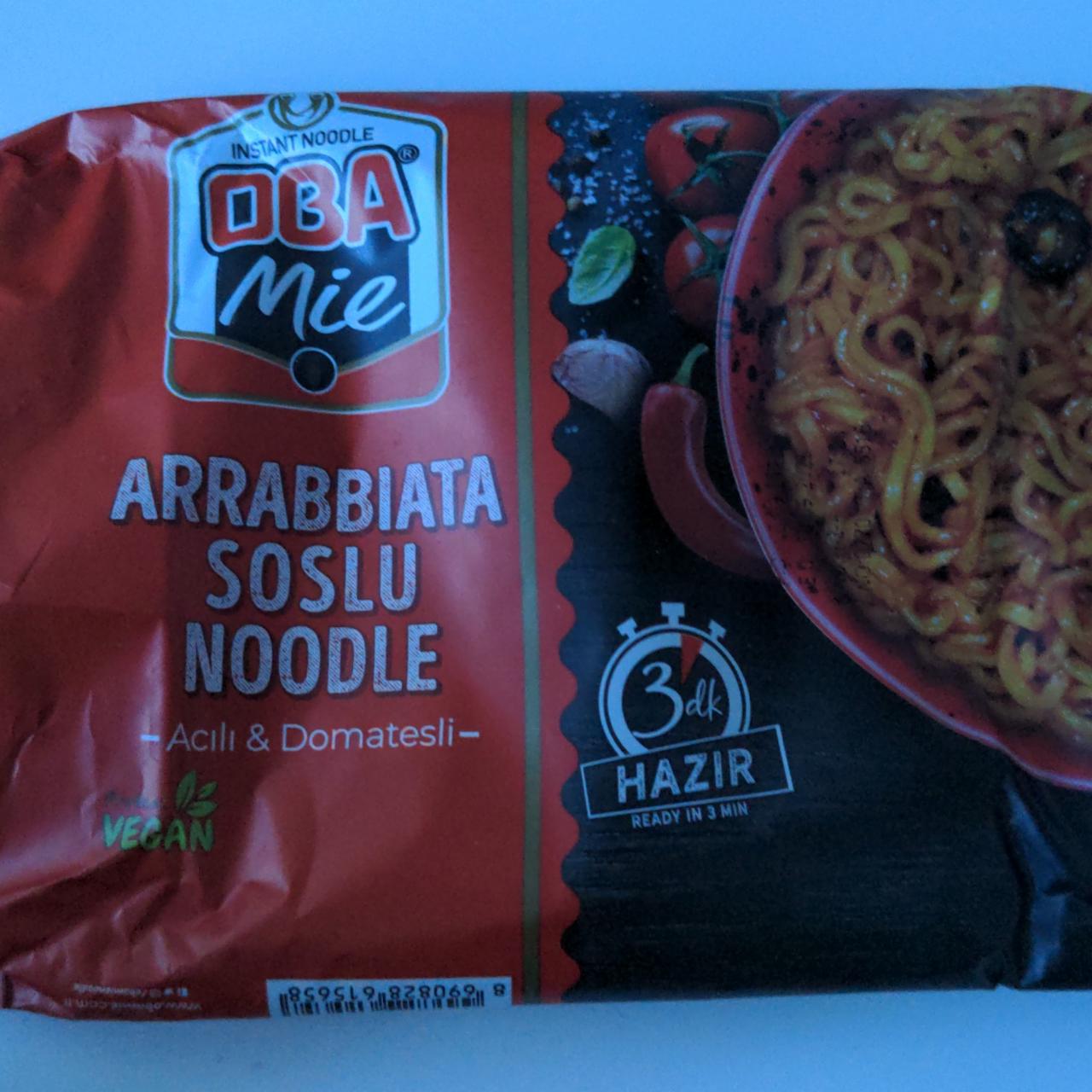 Фото - лапша быстрого приготовления Arabbiata Soslu Noodle Oba Mie