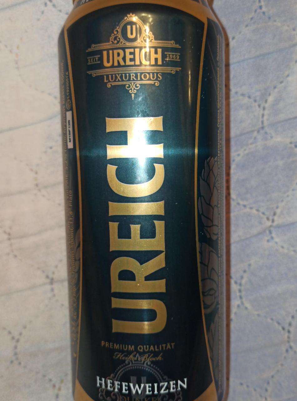 Фото - Пиво тёмное 5.2% Ureich Hefeweizen Dunkel