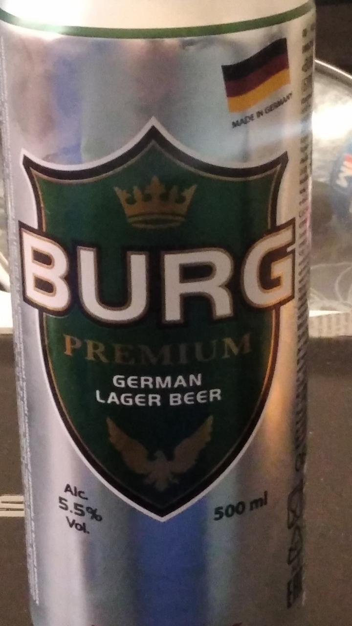 Фото - Пиво светлое фильтрованное 5.5% Lager Burg