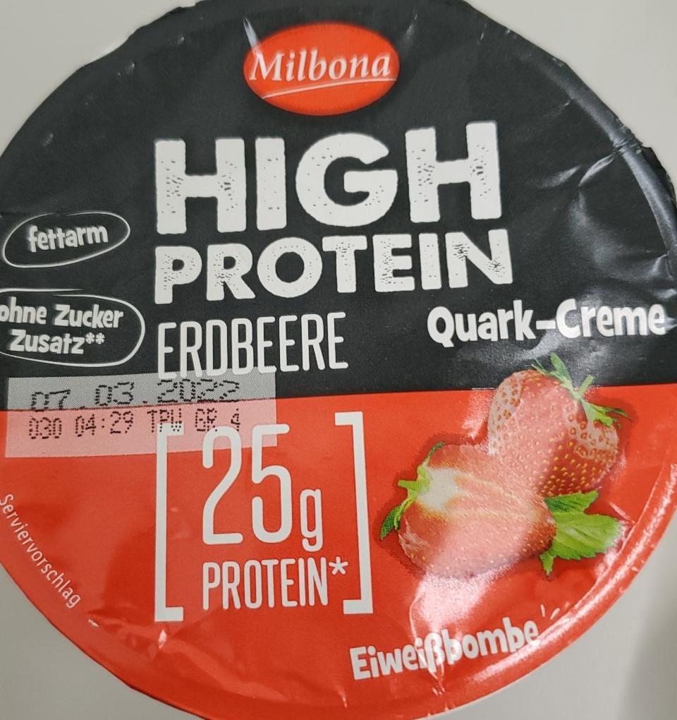 Фото - творожок клубника Milbona High Protein