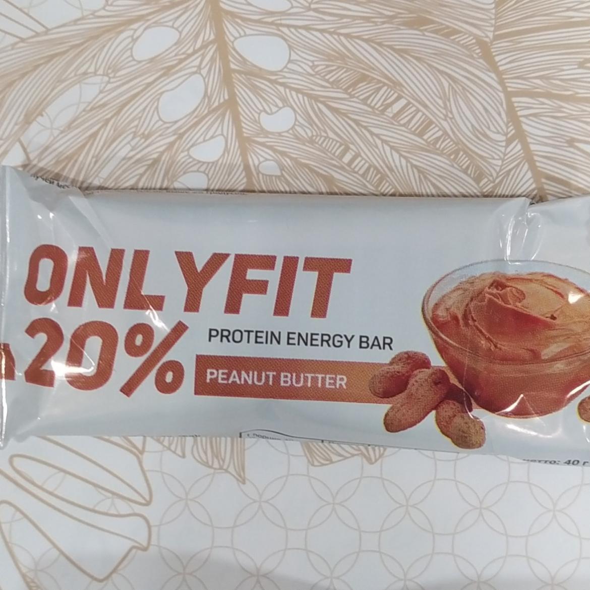 Фото - Протеиновый батончик peanut butter protein energy bar Onlyfit