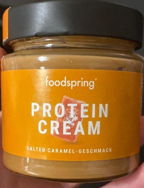 Фото - протеиновый крем со вкусом соленой карамели Foodspring