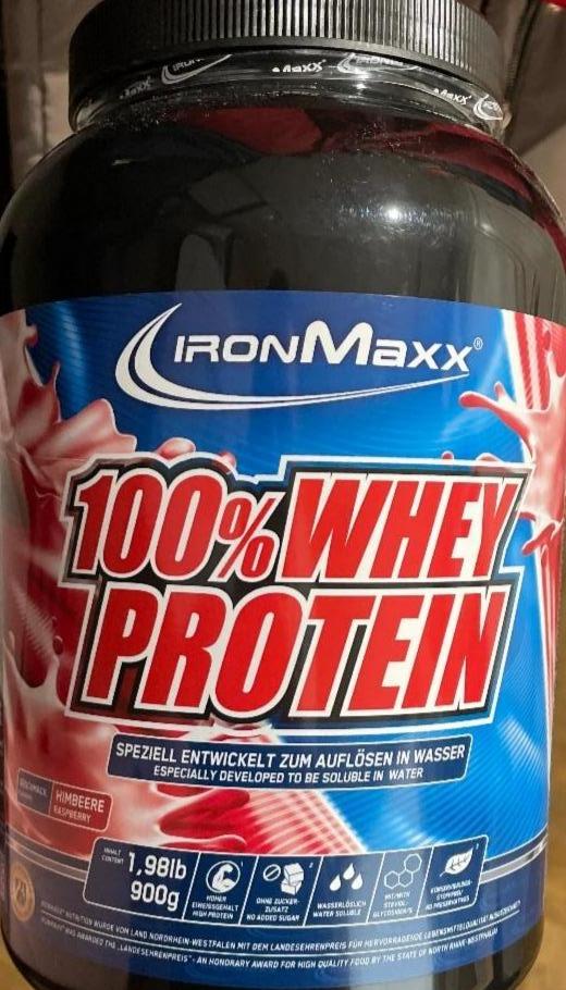 Фото - Протеин 100% Whey Малина IronMaxx