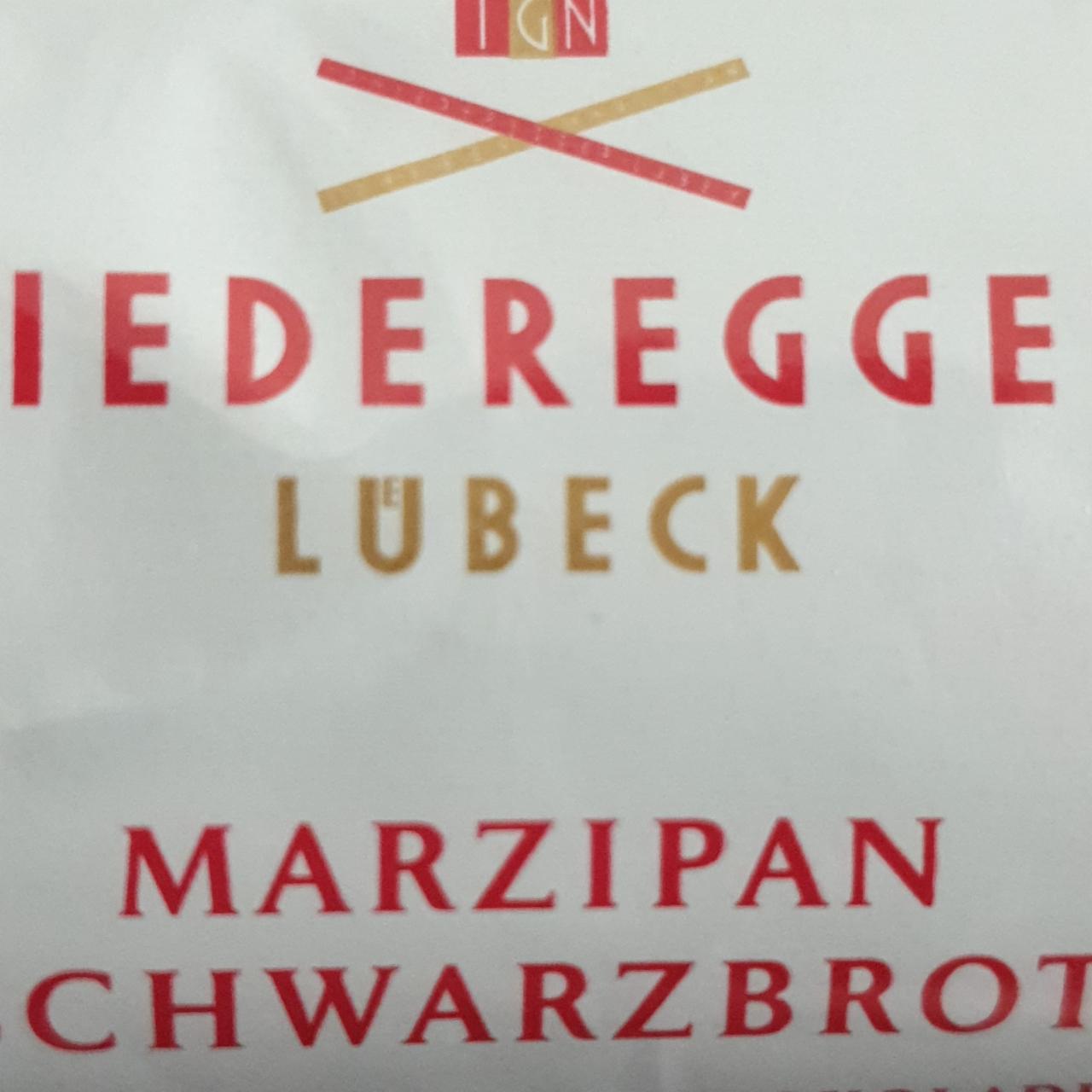 Фото - марципановый батончик в черном шоколаде Lübeck Marzipan Schwarzbrot Niederegger