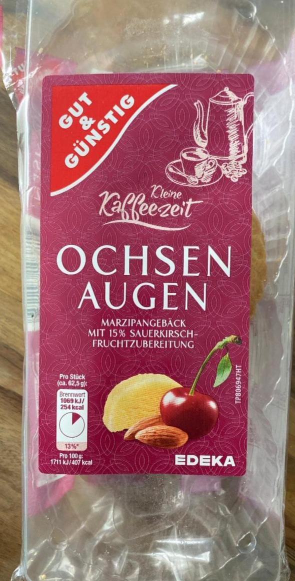 Фото - Печенье вишня-марципан Ochsen Augen Gut & Gunstig