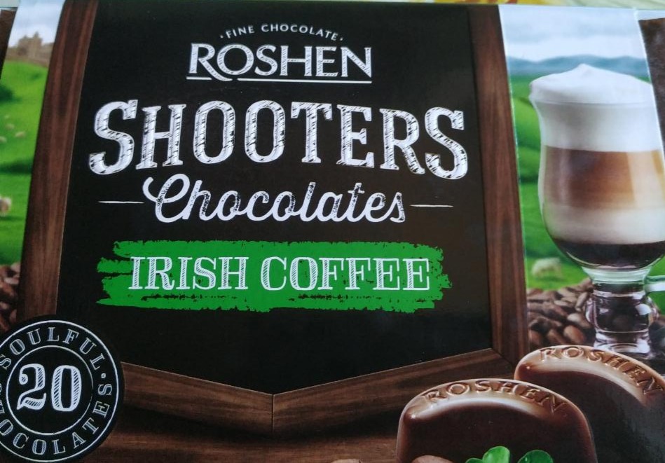 Фото - конфеты Shooters Irish coffee Roshen