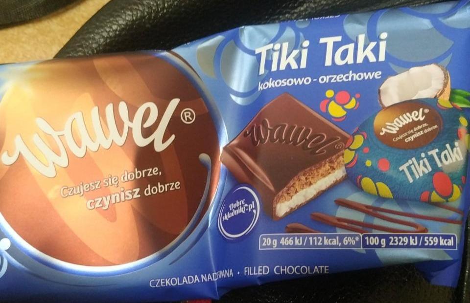 Фото - Шоколад с кокосово-ореховой начинкой Tiki Taki Wawel