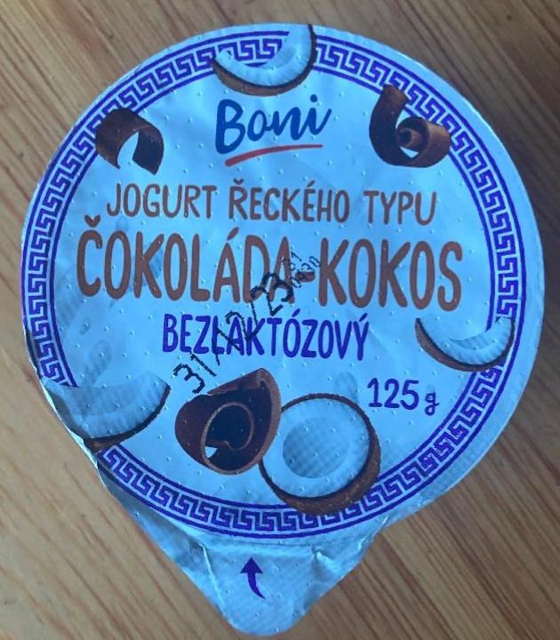 Фото - Jogurt řeckého typu čokoláda-kokos Boni