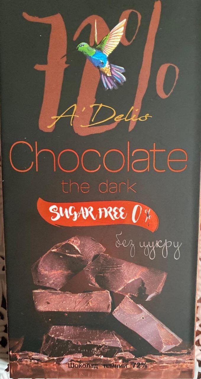 Фото - шоколад темный 72% из мальтитол A'Delis