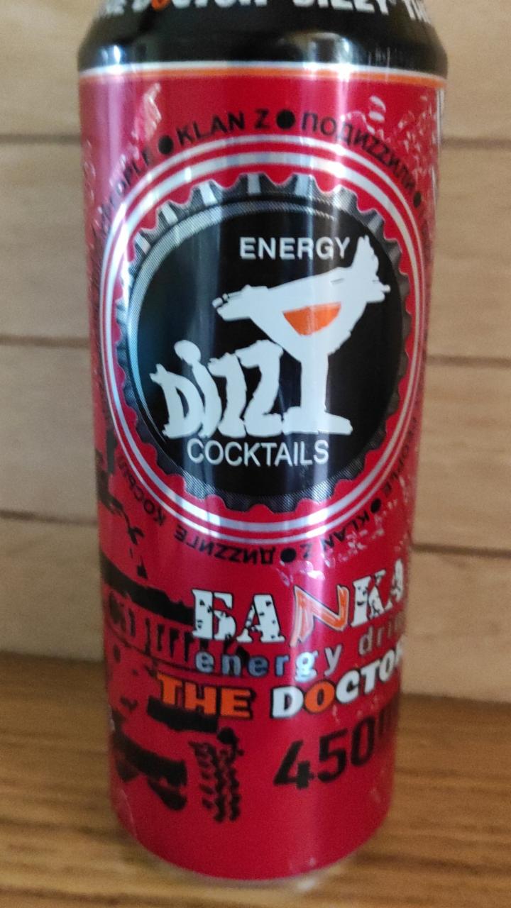 Фото - Dizzy Energiy Coctails the doctor- энергетический напиток газированный безалкогольный Dizzy
