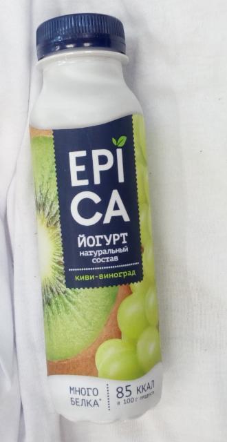 Фото - питьевой йогурт с киви и виноградом Epica