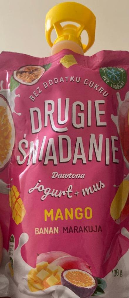 Фото - drugie sniadanie йогурт мус mango banan marakuja 