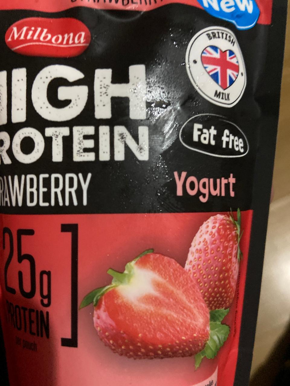 Фото - High Protein strawberry yogurt Milbona