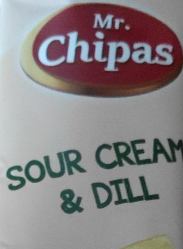 Фото - Чипсы Sour Cream and Onion сметана и лук Mr. Chipas