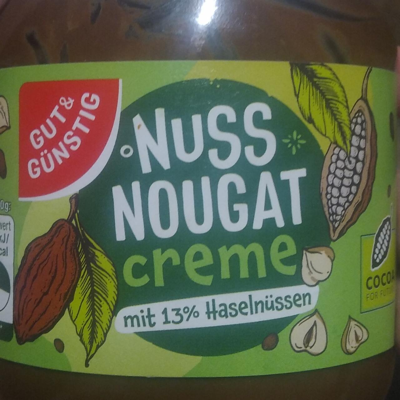 Фото - орехово шоколадная паста из фундука nuss nougat creme Gut&Günstig