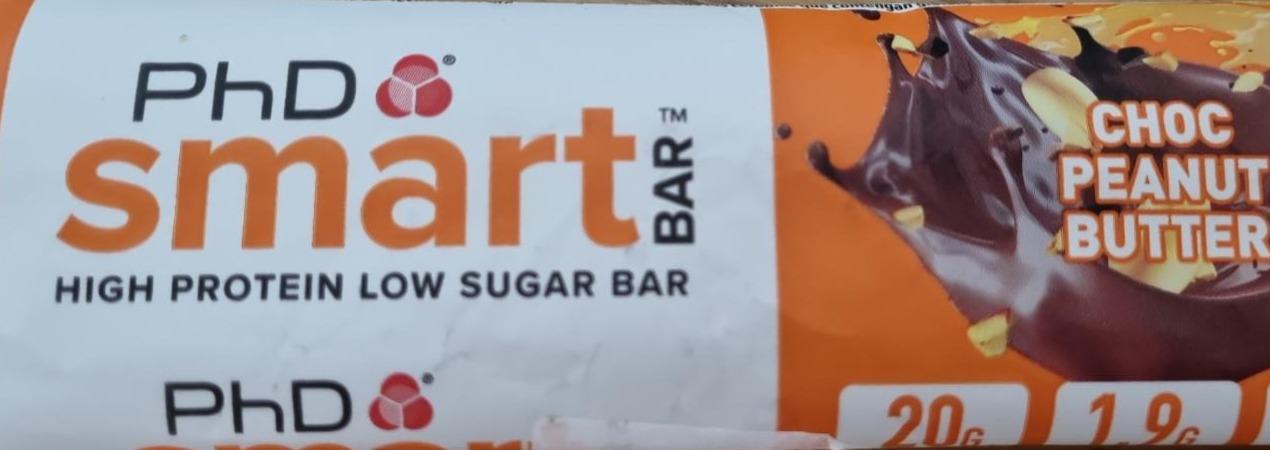 Фото - батончик протеиновый без сахара шоколад-арахисовая паста Phd Smart bar