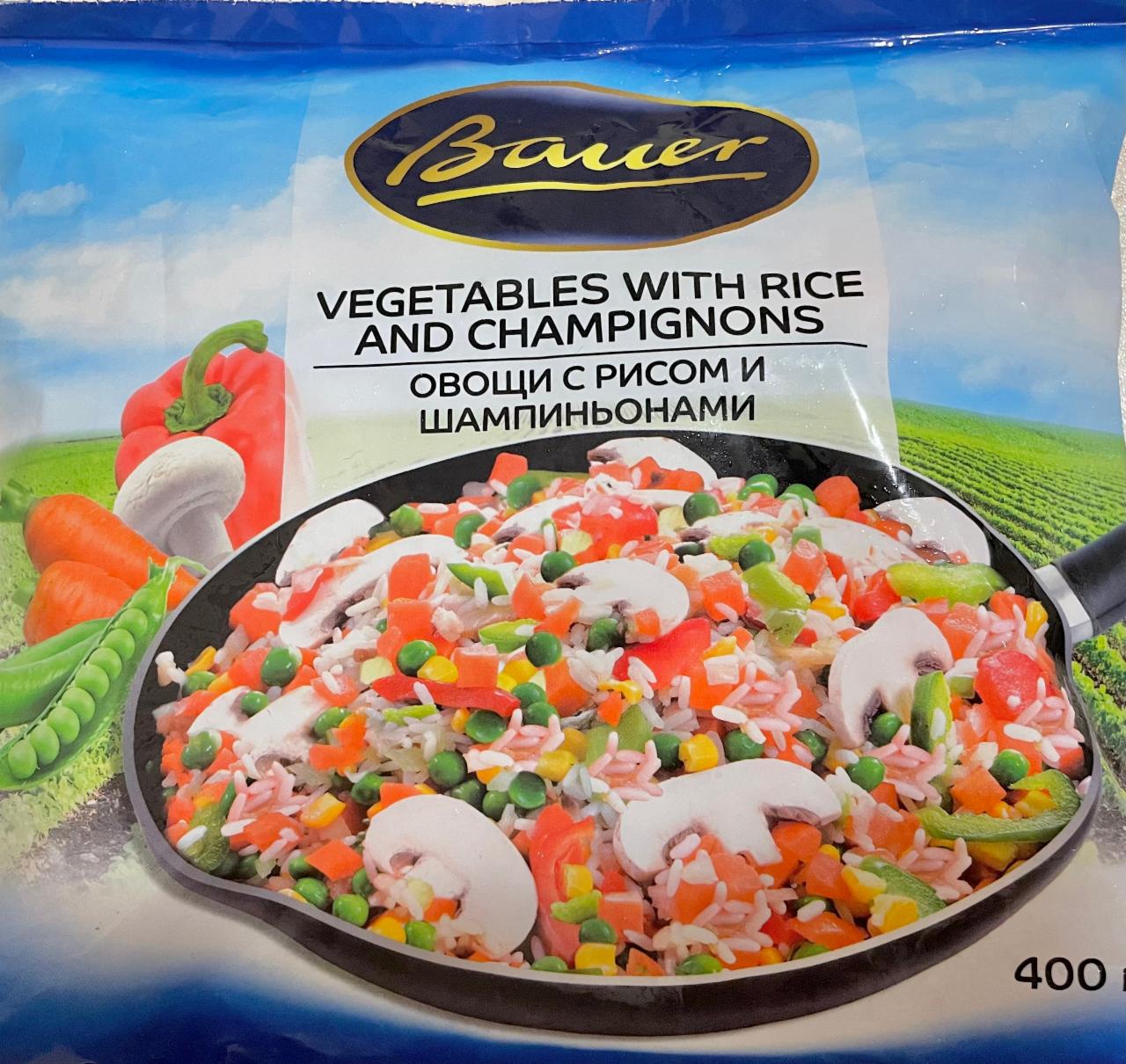 Фото - овощная смесь с рисом и шампиньонами для жарки Bauer