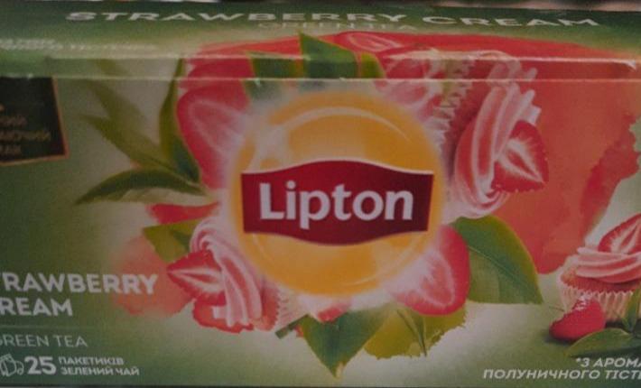 Фото - чай зелёный Strawberry Cream Lipton