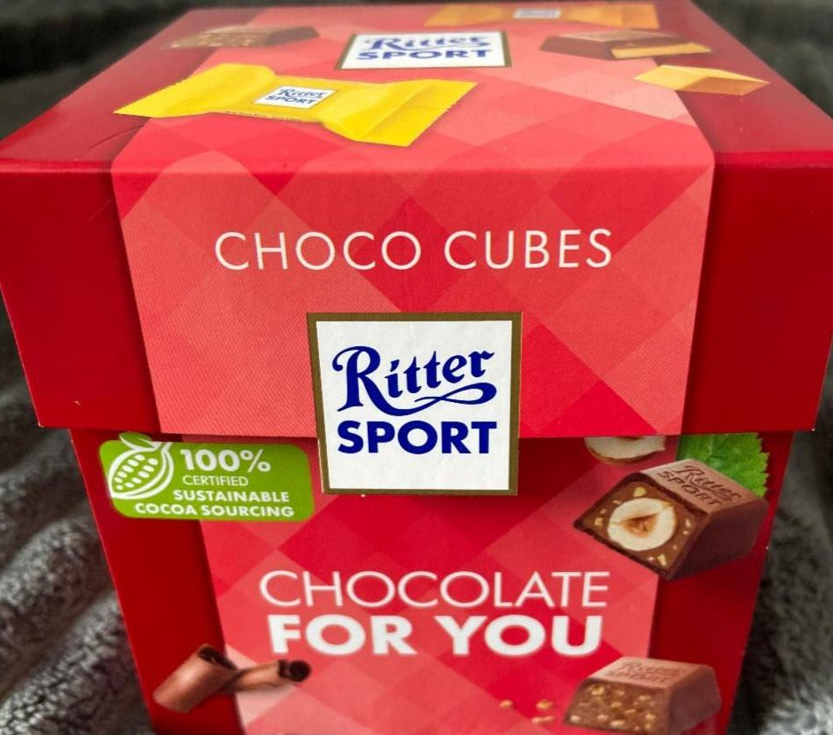 Фото - набор мини-шоколада Яркий кубик 4 вкуса Ritter Sport