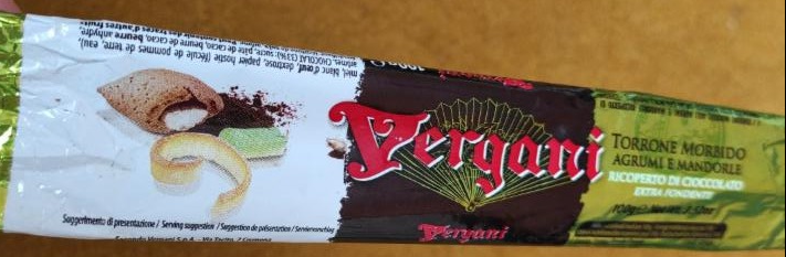 Фото - конфета нуга в шоколаде Vergani
